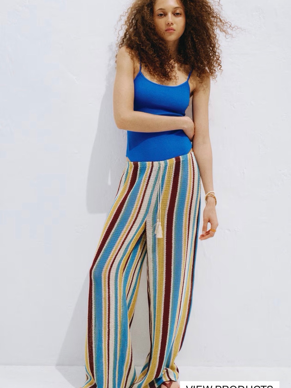 ISO looking for these H&M Multicolor Striped Wide-Leg Knit Pants (not for sale)